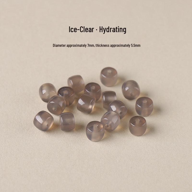 

Natural Smoked Purple-Gray Agate Spacer Beads for DIY Bracelets & Necklaces - Old Style Jewelry Semi-finished Products Approx. 5.5*7mm