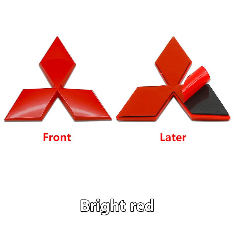 Bil Fronthette Emblemer Bakre Bagasjerom Merke Klistremerke for Mitsubishi Lancer 9 Pajero ASX Outlander Galant Mirage Tilbehør Dekal Logo