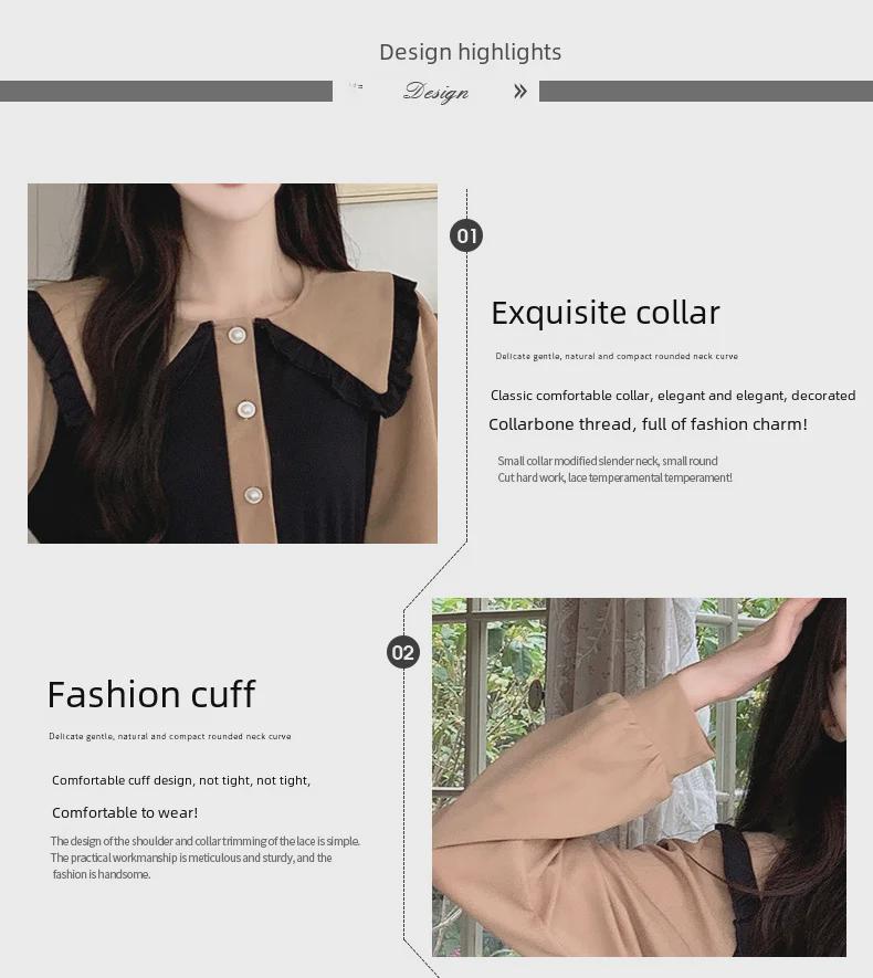 2024 French Retro Contrast Color Dress: Slimming, Comfortable, Elegant Long Dress for Women.