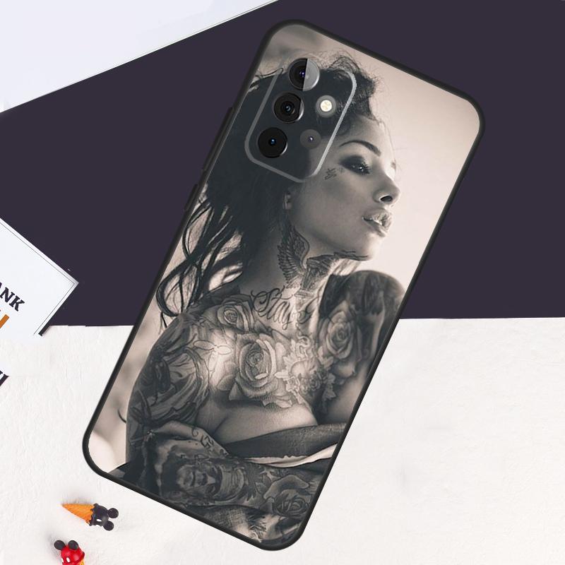 Sexy Tattoo Girl Case For Samsung Galaxy A22 A16 A33 A36 A56 A26 A15 A55 A53 A35 A32 A52 A54 A34 A14 A05 A06