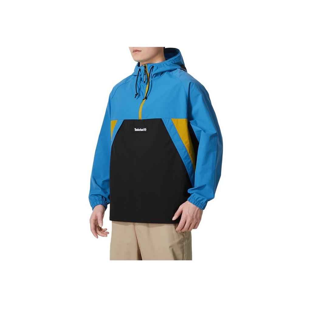 Timberland Hooded Pullover Comfortable Long Sleeve Jacket Men Jackets Blue Black A2BUU-CZ9