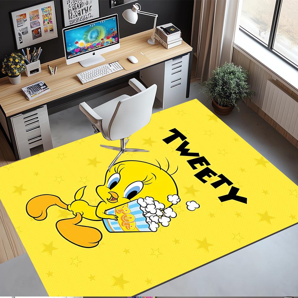 Tweety Bird Printed Carpet,Rug,for Office Chair Living Room Bedroom Kitchen Room Decor Gifts.