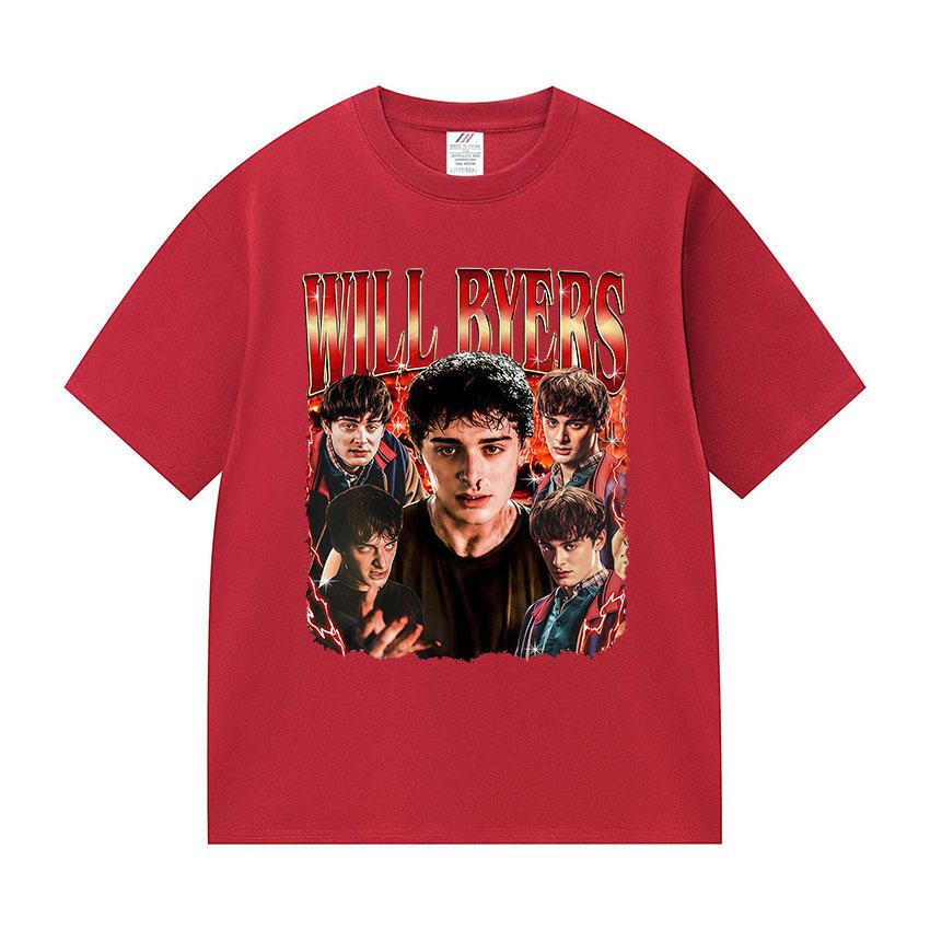 Tv Series Will Byers Graphic T Shirt Mens Vintage High Quality Fashion Tshirts Man 100 Cotton Short Sleeve TShirt Streetwear
