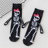 Creative Embroidery Skeleton Hand Design Cotton Halloween Ankle Socks Unisex Comfortable Casual Wear Party Accessory