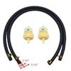 2 Pack Fuel Filter and Hose Line for Small Engines Replaces 691035 395051R 499742 Includes 4 Clamps for Secure Connection
