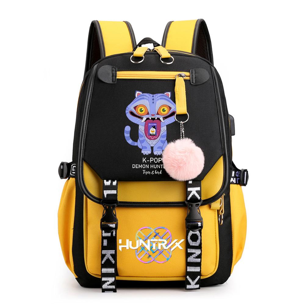 Anime Niedlicher Cartoon K-Pop Bedruckter Rucksack Schultasche für Teenager Schüler Mädchen Junge Bücherrucksack Große Kapazität Wasserdicht Reisetasche Kindergeschenk Rucksack