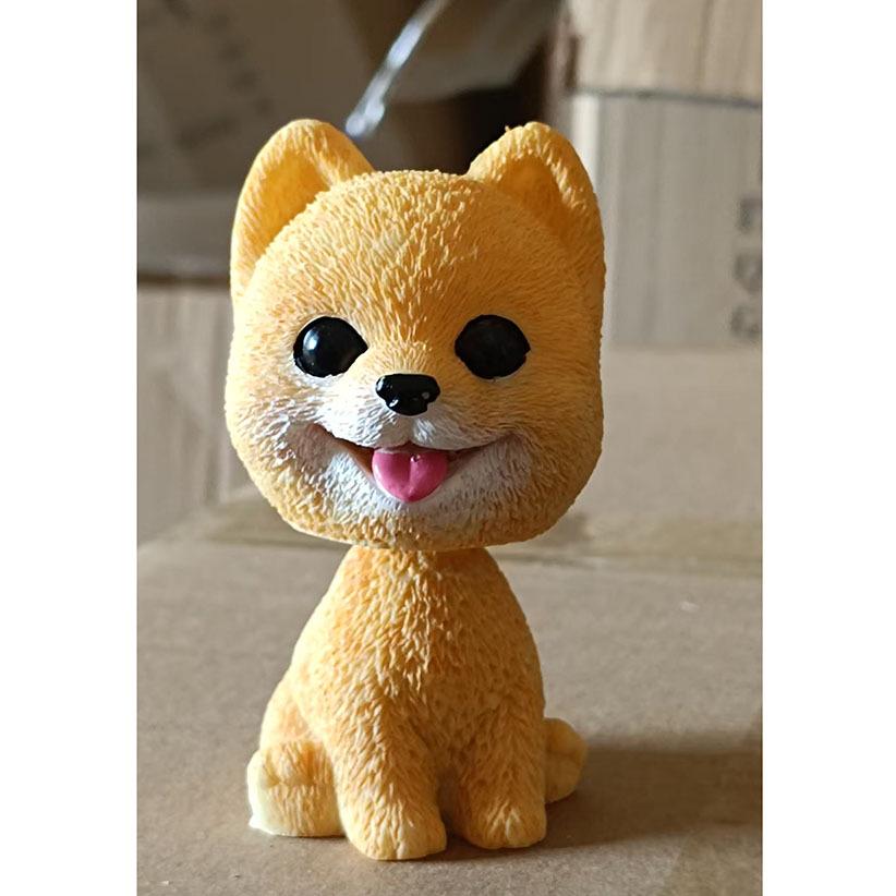Bulldog Bobblehead Car Ornament | Cute Resin Dashboard Decor