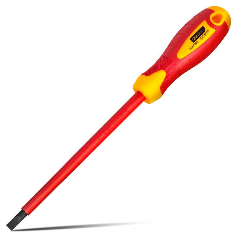 Deli Insulated Flathead Screwdriver 6.5x150mm