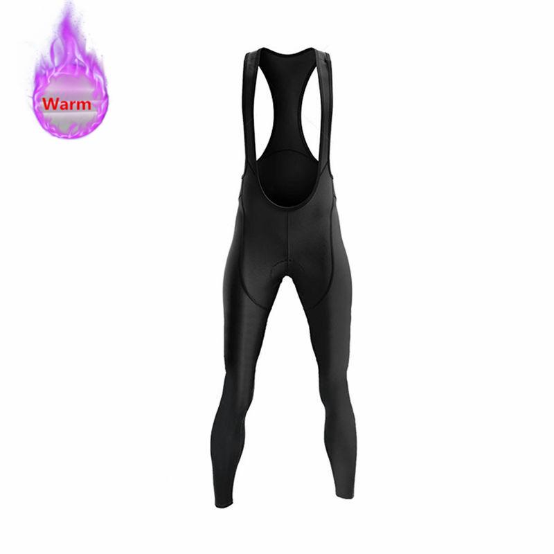 Rvouei Winter Long Sleeve Thermal Fleece Cycling Jersey Set Bib Pants Ropa Ciclismo Bicycle Clothing MTB Bike Jersey Uniform