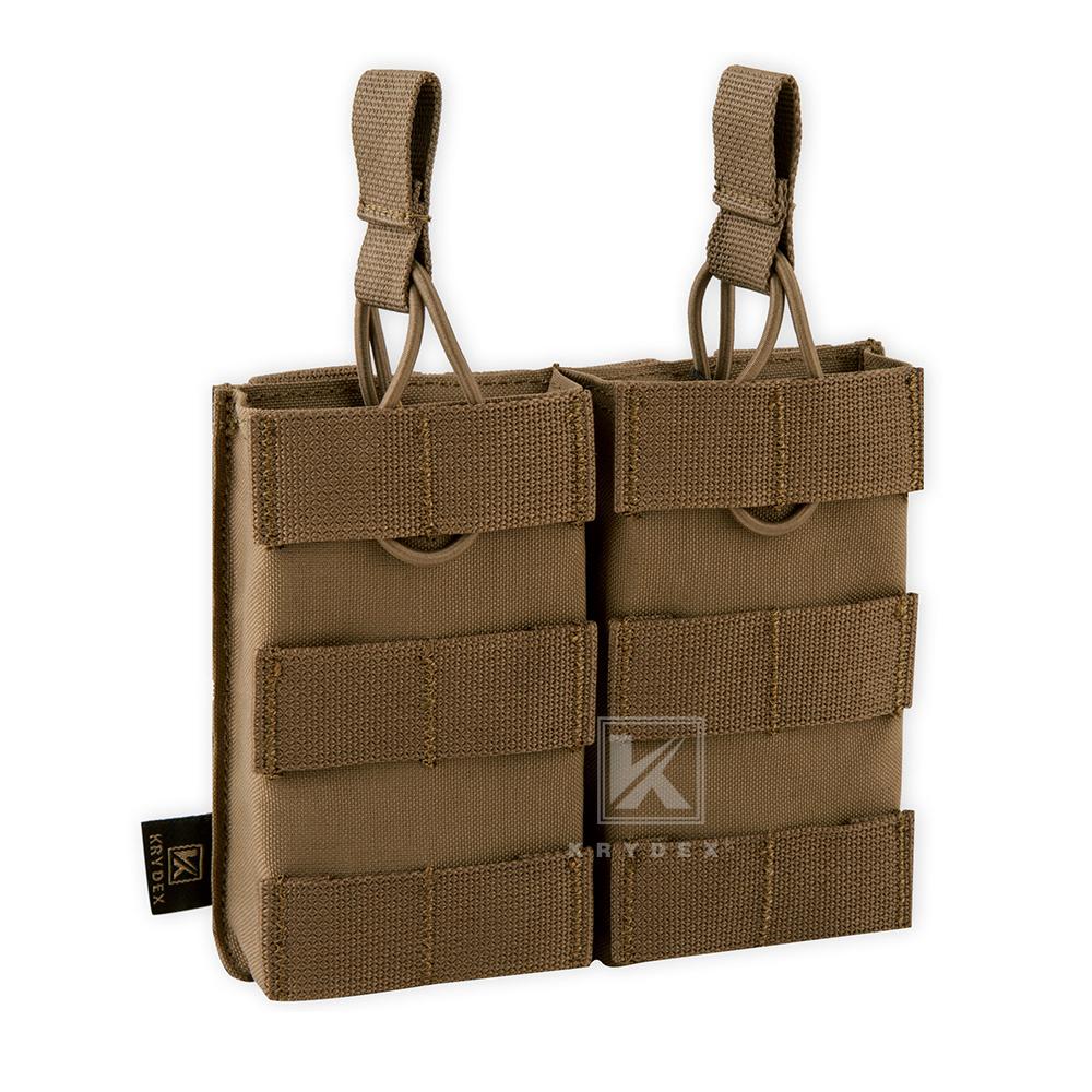 Pochette Chargeur KRYDEX Simple/Double/Triple Ouverture Supérieure Support à Sangle MOLLE Pochette Chargeur pour 5.56mm M4 M16 Accessoires de Chasse