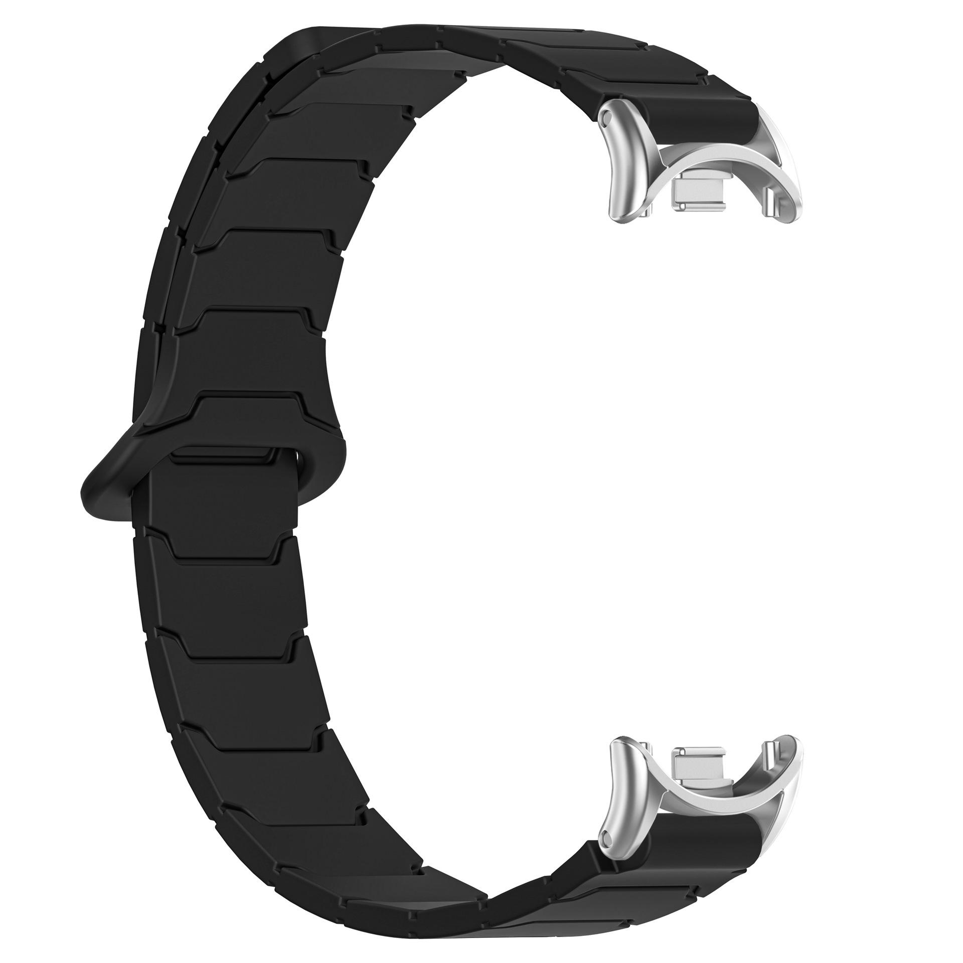 

Магнитный ремешок для Xiaomi Mi Band10 9 8 Браслет Умный ремешок Замена для мужчин Женщин Спортивный силиконовый ремешок для запястья для Xiaomi Smart Band 10 Xiaomi Mi Band 10/10NFC чёрный