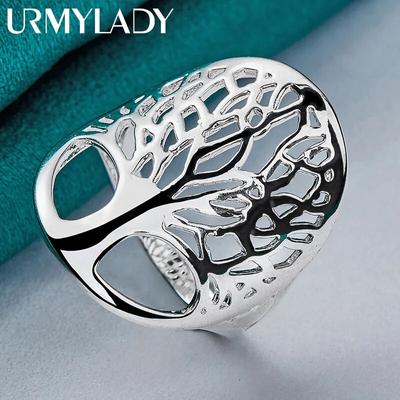 URMYLADY Anello in argento sterling 925 con albero della vita 6-10 per gioielli con fascino di moda per la festa nuziale da donna