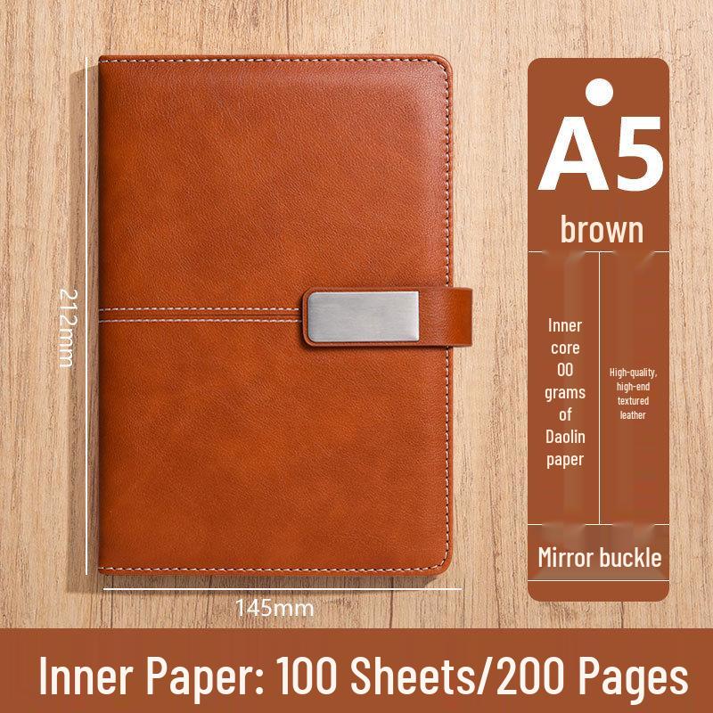 Custom Logo A5 High-End Office Notebook with Premium Cover and Inner Pages