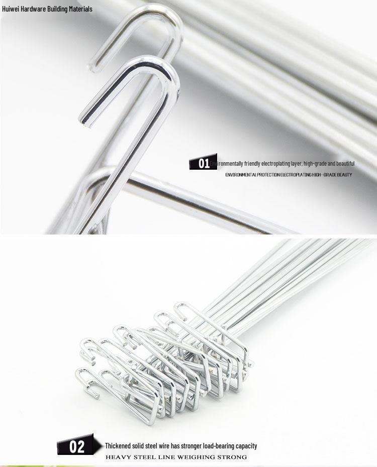 Wire Mesh Shelf Hooks - Pack of 50: Grid Panel Ornament Hooks for Hanging Mobile Phone Accessories in Supermarkets