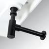 Brass Gold Basin Pop Up Drain Black Sink Siphon Drains With Spillway Spring Type Odor-proof Lower Wall Drain Pipe Drain Waste