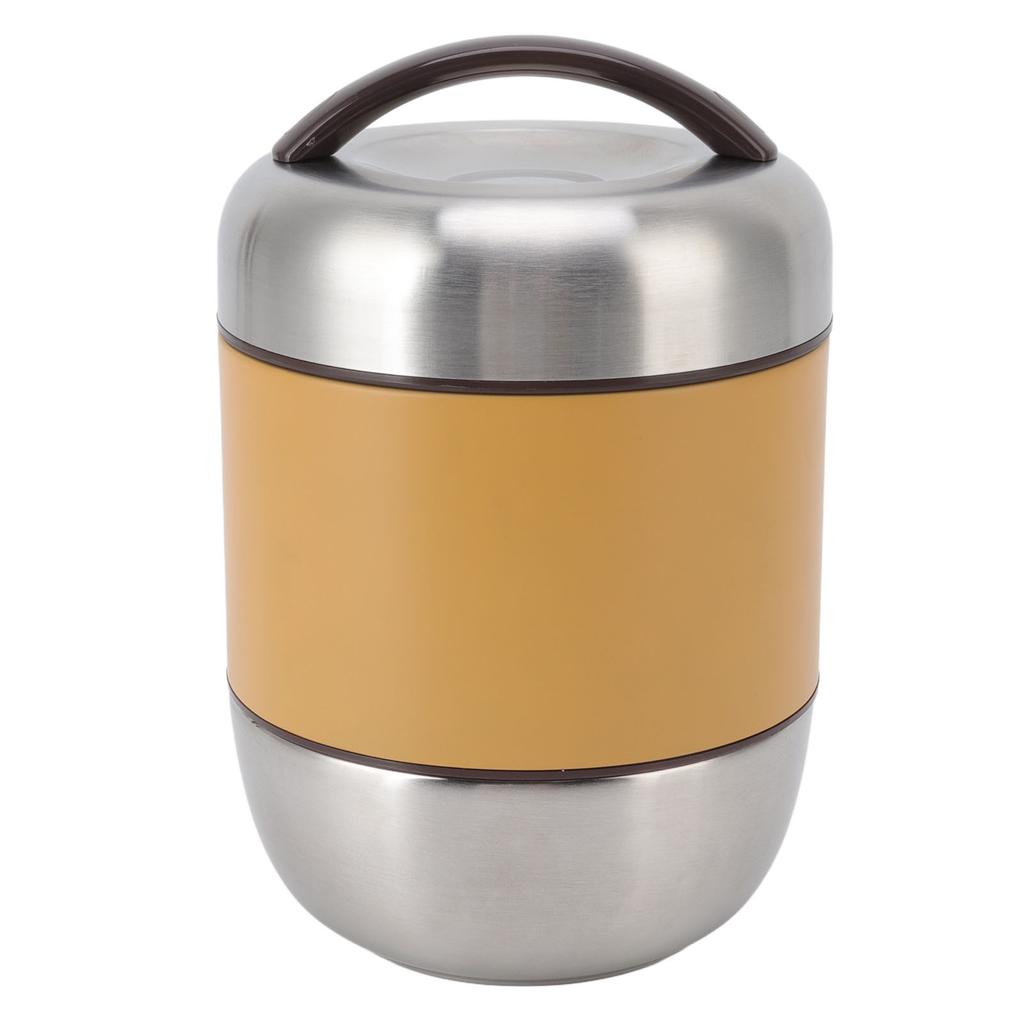 1.5L Thermal Lunch Box 304 Stainless Steel Leakage Proof Multi Layer Vacuum Bento Box for Travel Picnic Office