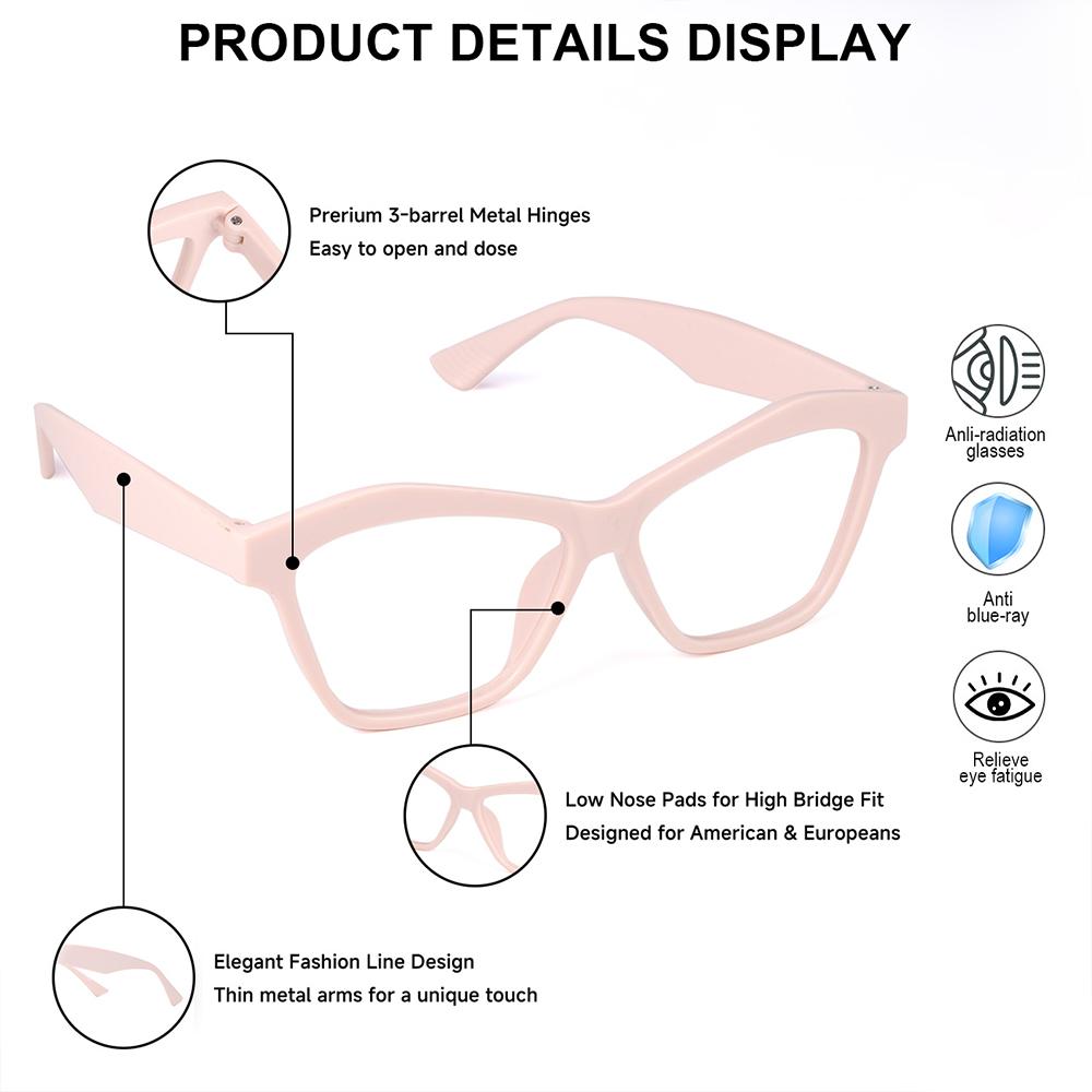 3pcs VOPHA Auto-Focus Reading Glasses Cat-Eye Reading Glasses for Presbyopia with Blue Light Filter & HD Lenses