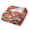 Bert & Ernie Red Soft Warm Blanket S-Sesames Streets Camping Plush Throw Blanket Home Decor Flannel Bedspread Sofa Bed Cover