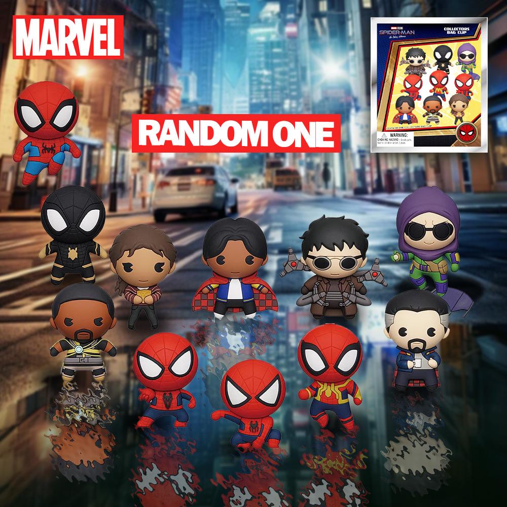Marvel Officially Licensed Spider-Man Figurine Blind Box Bag Clip Anime Figure Keychain Fun Collector 1PC 3D Carry Mini Lightweight Portable Cute