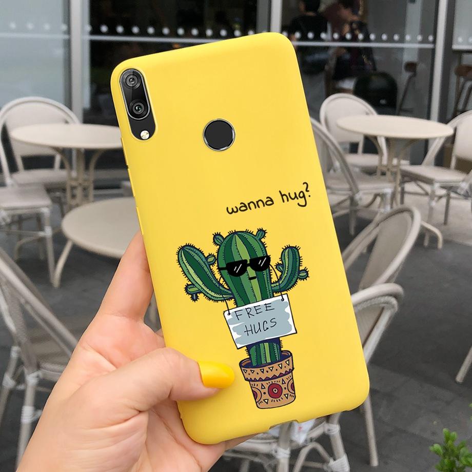 For Huawei Y7 2019 Case Soft TPU Phone Case Y 7 2019 Cover for Huawei Y7 Prime 2019 Silicone Coque Funda Matte Skily Back Shell