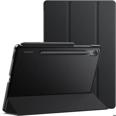 Case for Samsung Galaxy Tab S9 FE / S10 FE - E.F.CONNECTION - Shockproof - PU Leather - Microfibers - Black