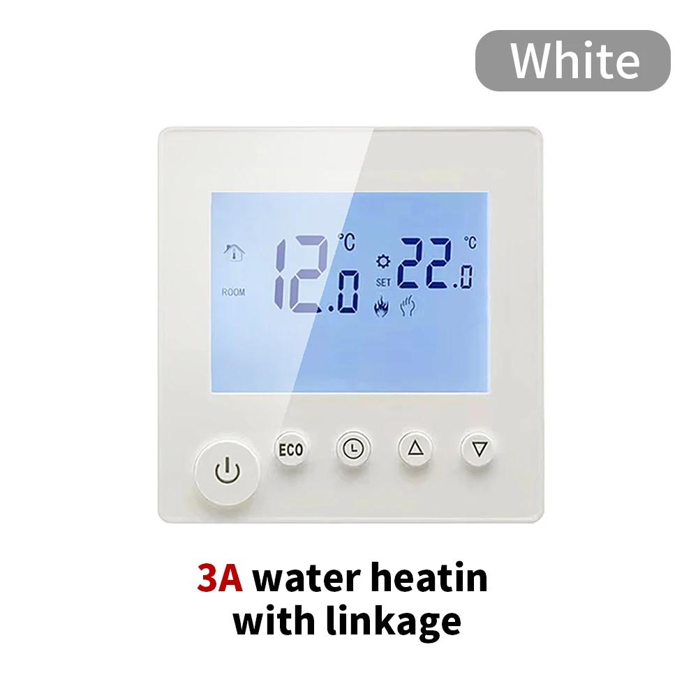 

Home Intelligent Controller Backlight Battery Wired Thermostat Smart Water Board Water Supply Air Conditioner Remote Switch White-3A