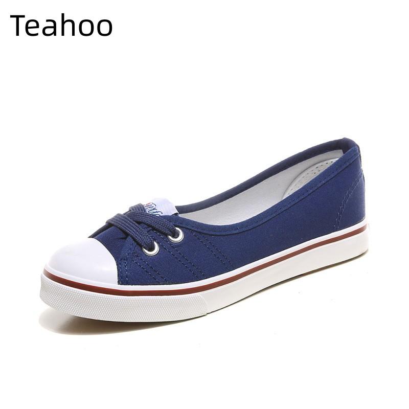Fashion Women Shoes Ballet Flats Loafers Casual Breathable Women Flats Slip On Fashion 2025 Canvas Flats Shoes Women Low Shallow Mouth