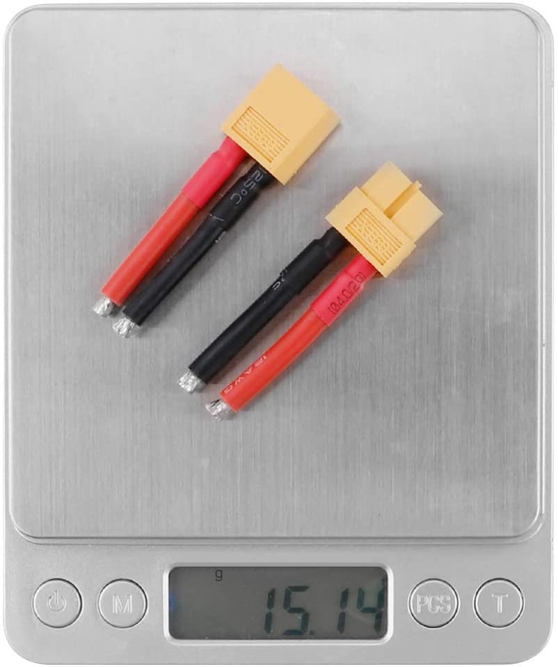 6 Pairs XT60 Connector Cables – Male and Female with 12AWG Silicone Wire + Protective Caps – For RC Drones, LiPo Batteries, Car Chargers