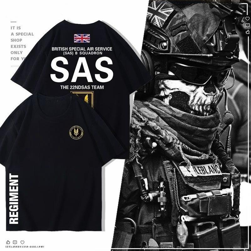 SAS British Special Air Service Tee Rainbow Six Tactical Cotton Military Short Sleeve T-Shirt Summer Men's Casual Comfort Top