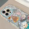 Applicable To Apple 16pro Mobile Phone Case Mirror Swimming Otter Iphone13 Xiaomi 14pro Cute and Creative OPPO