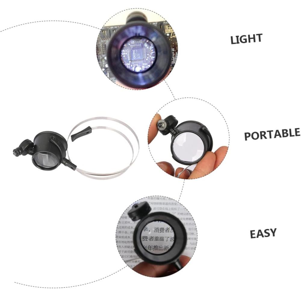 15X Loupe Magnifying Glasses Lens Eyes Magnifier With LED Light for Watchmaker Watch Repairing Tools Clock Repair Accessories