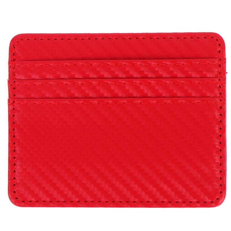 Slim Women Card Holder Wallet Pu Leather Women'S Business Credit Card Case Bag Student Id Bus Card Cover Purse