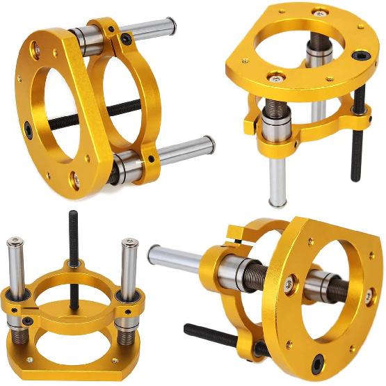 Adjustable Router Lift for 65mm Diameter Universal Trimming Machine,Aluminum Under-Table Router Base for Router Table Insert Base Plate with Double