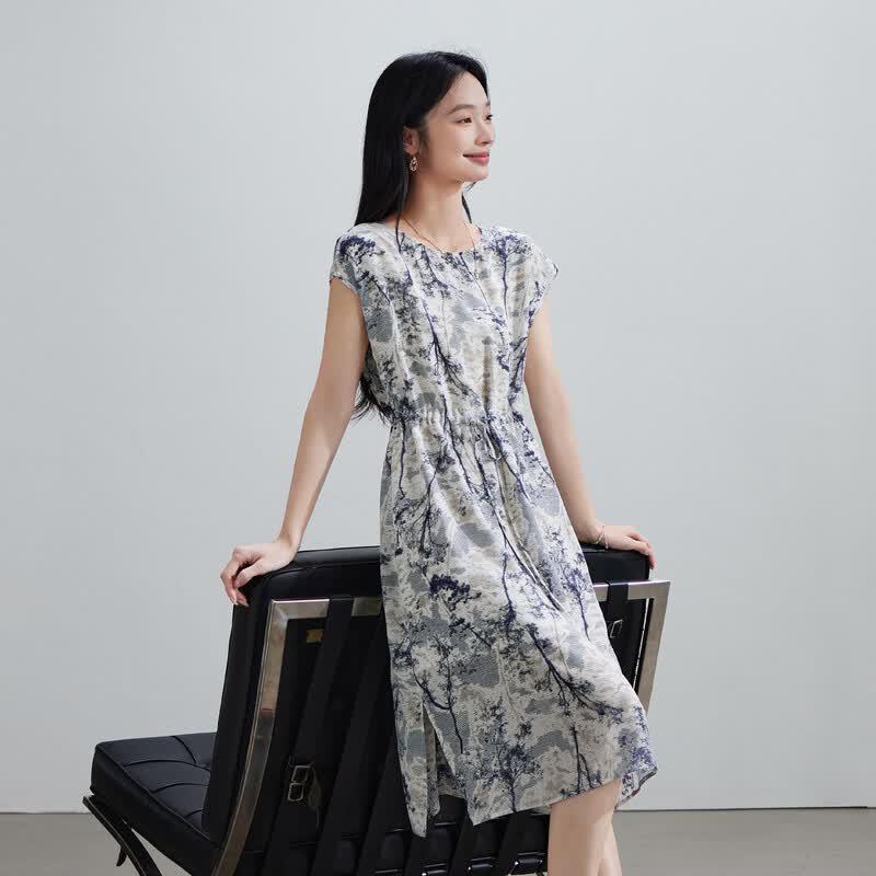 SOFSIL Women s Printed Silk Midi Dress XL
