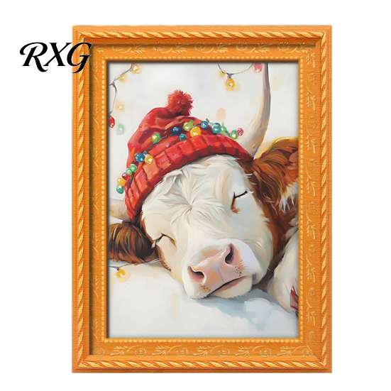 Christmas Gift for Family Halloween Refrigerator Magnets, Cute Cat Ghost Bathing Picture Frame Retro Funny Home Decorations Highland Cow Magnetic