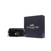 Coach Stripe 19 Steppdetaljer Kjede Gullfarget Beslag Skulderveske i Skinn Liten Dame skulderveske Svart CBH23-B4BK