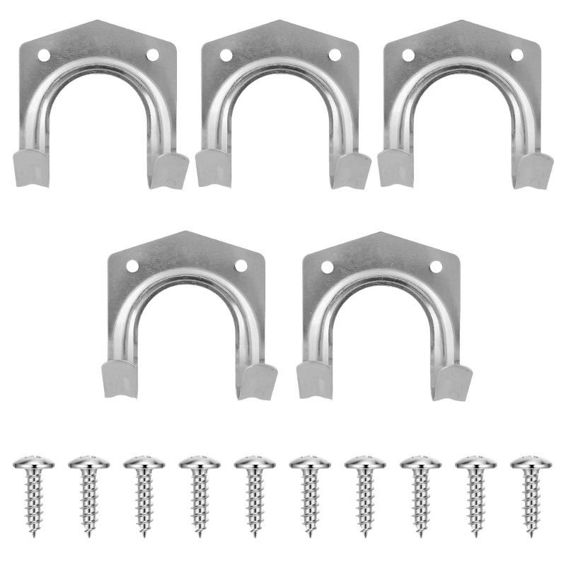 Garden Tool Hook for Shed and Garage Storage Sturdy Carbon Steel Hangers with Mounting Screws for Various Tool