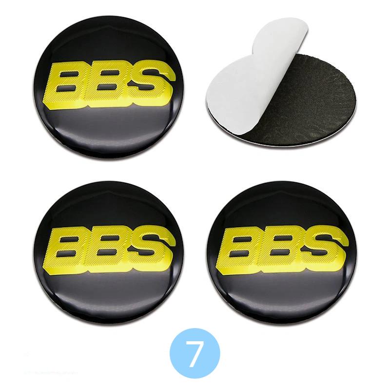 4pcs 56/60/65/70mm BBS Modified Badge Car Wheel Center Hub Caps Stickers Accessories