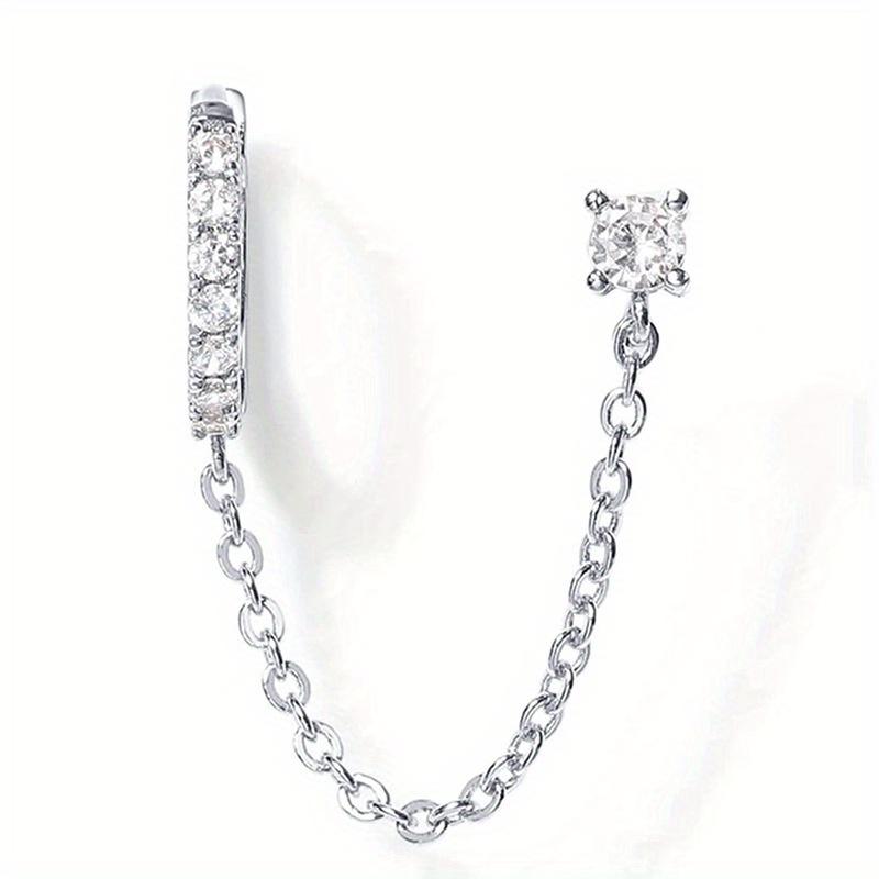 1Pc Fashion Fashion Single Earrings Chain Earrings Earrings Ear Buckles Fashion Hip Hop Earrings