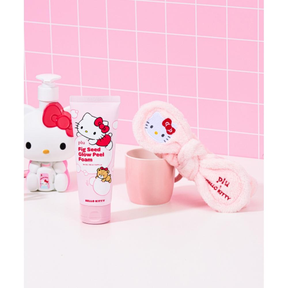 Плю Санрио Хелло Китти Свинка Glow Peel Foam Пилинг-пена 150 мл + Повязка для умывания Pig Seed Glow Peel Foam +2 Face Wash Bands