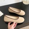 French gentle shallow mouth single shoes female 2025 new summer and autumn fairy wind soft flat-soled beanie shoes one pedal grandma shoes