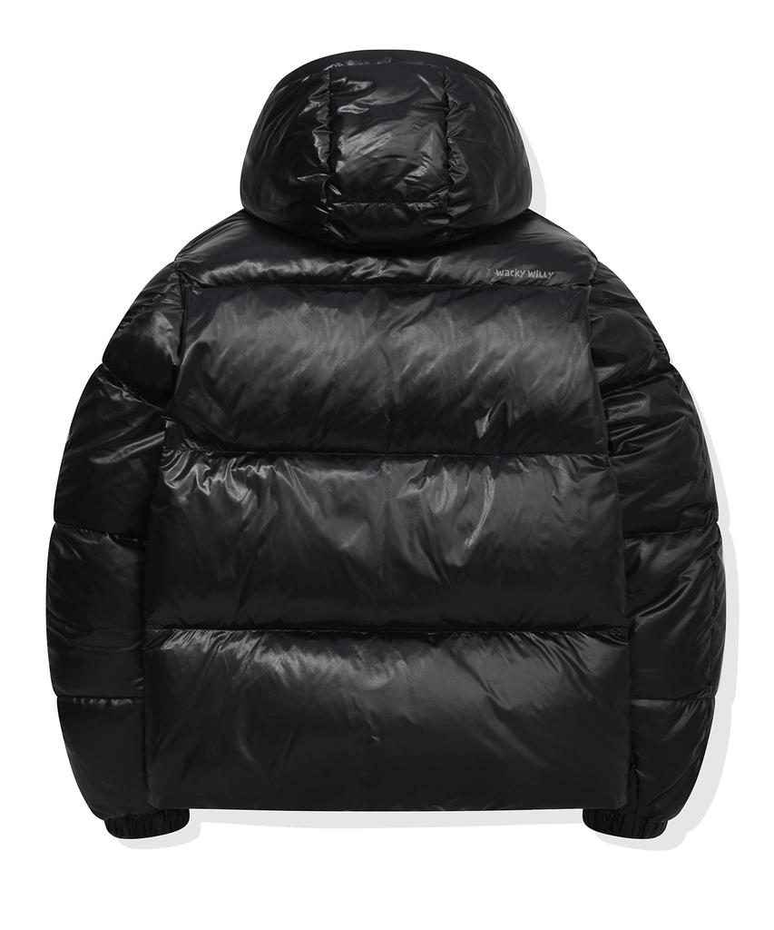 Wacky Willy Hooded Duck Down Jumper Black
