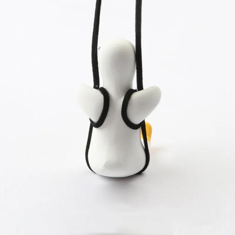 Car Pendant Cute Anime Little Duck Swing Auto Rearview Mirror Hanging Ornaments Interior Decoraction Accessories for Girls Gifts