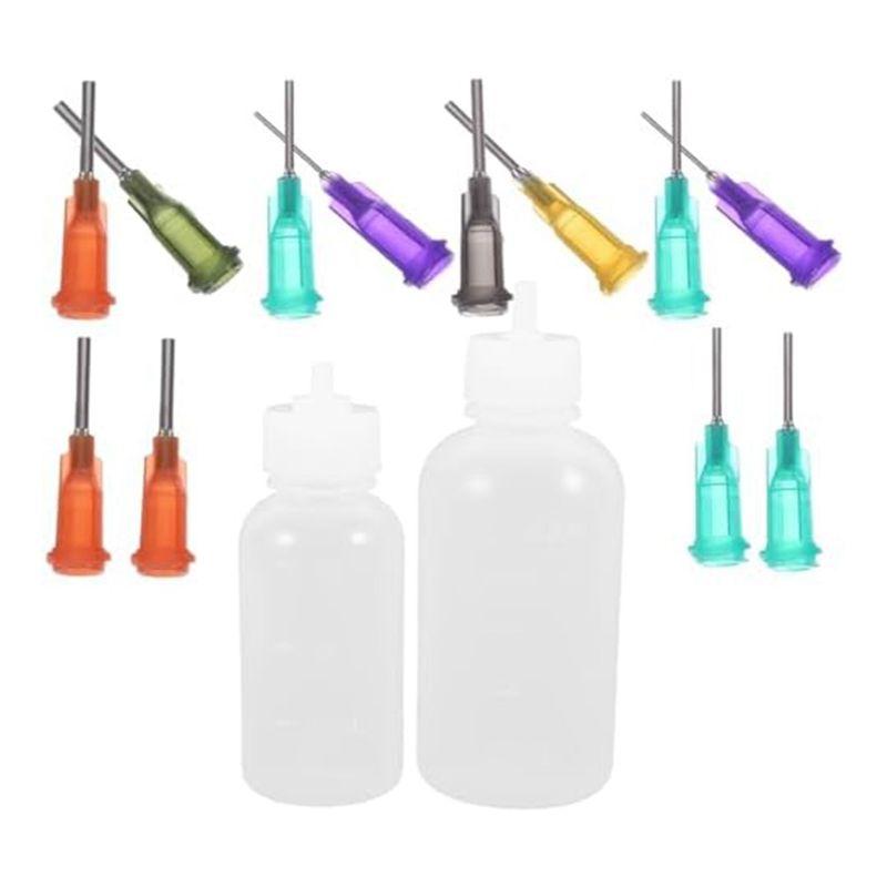 

M-Modern-Silicone Free Glaze Needle Bottle Kit Applicator Craft Pottery Glaze Bottles Precision Tip Applicator Bottle Medicine B