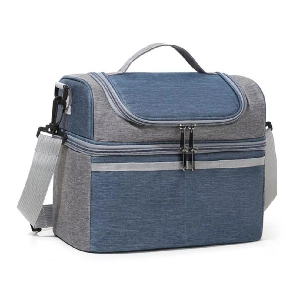 

Portable Multifunction Cooler Bag Large Capacity Zipper Thermal Lunch Bag Oxford Waterproof Food Storage Bag