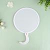 1Pc Portable Foldable Blank Round Fans Simple Summer Mini Handheld Fan Decoration Crafts Diy Dance Painting Decorative Fan