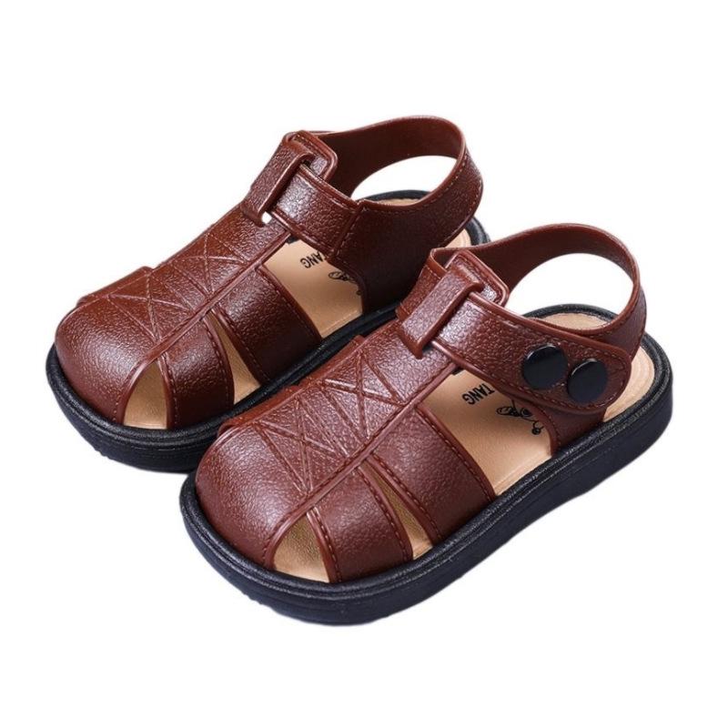 2025 Kids' Closed-Toe Korean Style Beach Sandals - Cute and Versatile Summer Shoes
