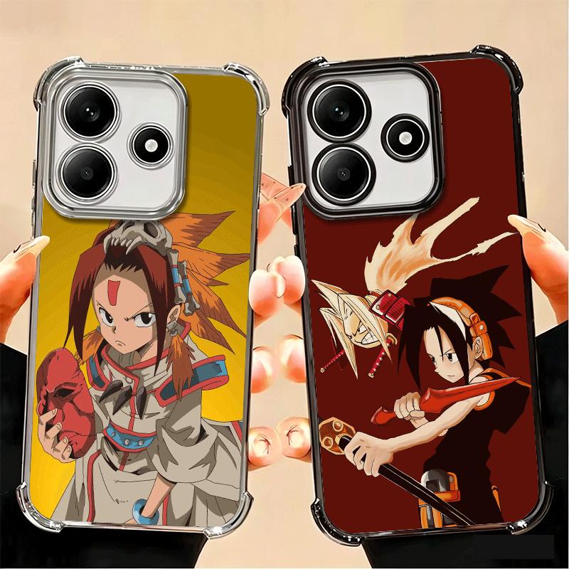 Anime Shaman King Plating Phone Case For Xiaomi Poco X5 X6 X7 X8 Pro Max F8 Ultra F7 M8 M7 M5S Redmi 15C 15 14C 13C 13 X3 12C F6