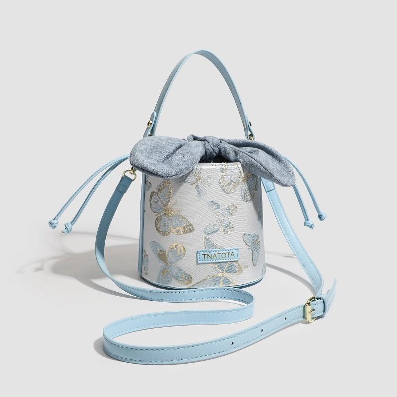 IELGY Ladies Bucket Bag Fashion New Chinese Style Embroidered Simple Cross-body Bag