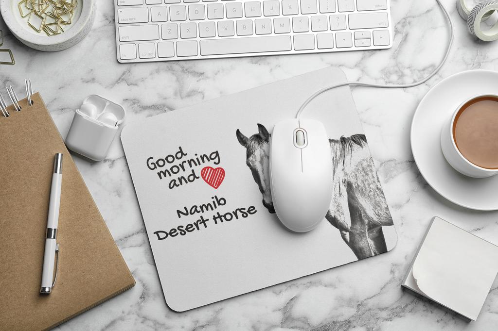 Namib Desert Horse - mouse pad with print, personalized pad with a horse, unique gadget for an office worker from the Art-Dog brand